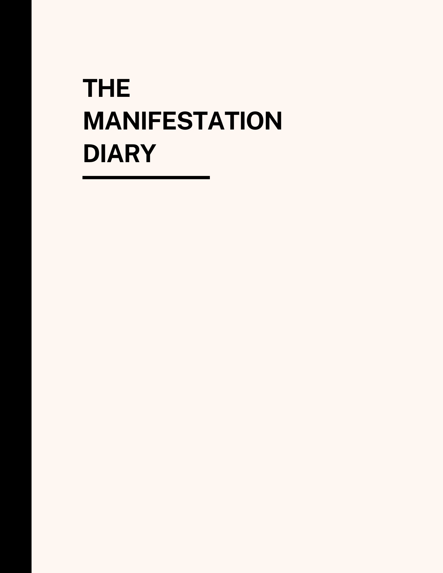 The Manifestation Diary Cover